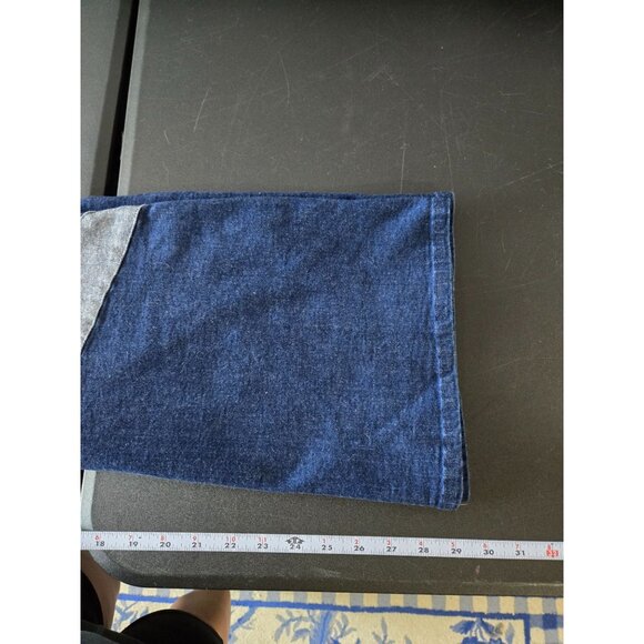 Tommy Jeans Womens Denim Color Block Strapless Dress Medium 90s 2000s Y2K Club - Picture 8 of 9